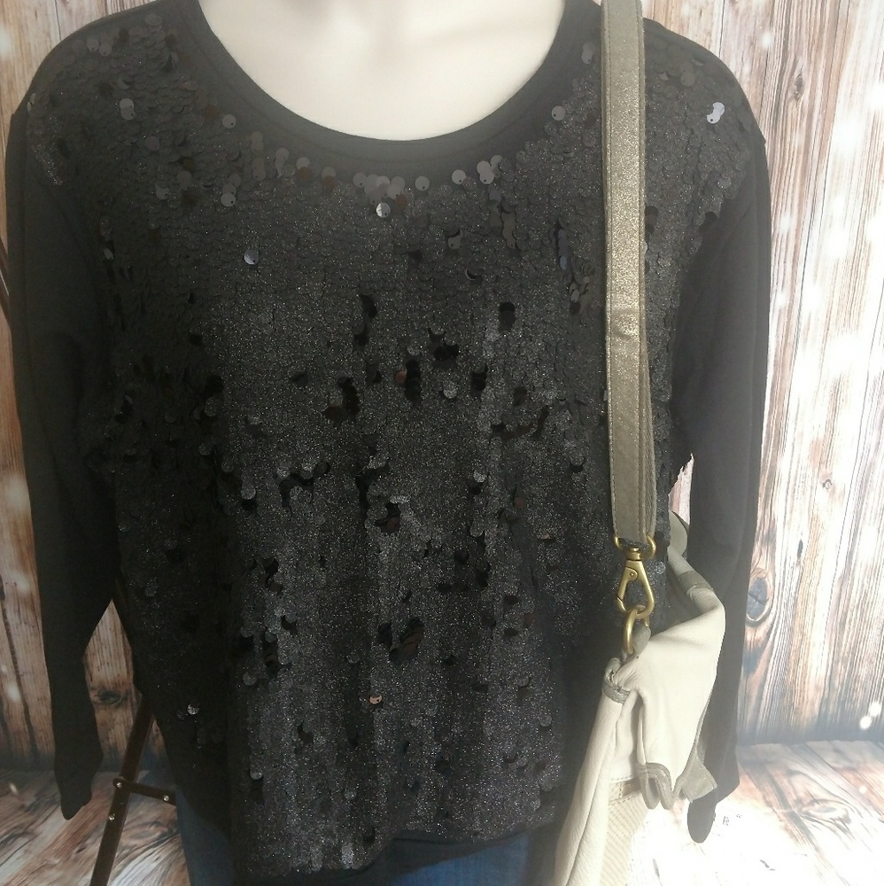 !!!3 for $25!!! NWT 3x Black Sequined Sweatshirt